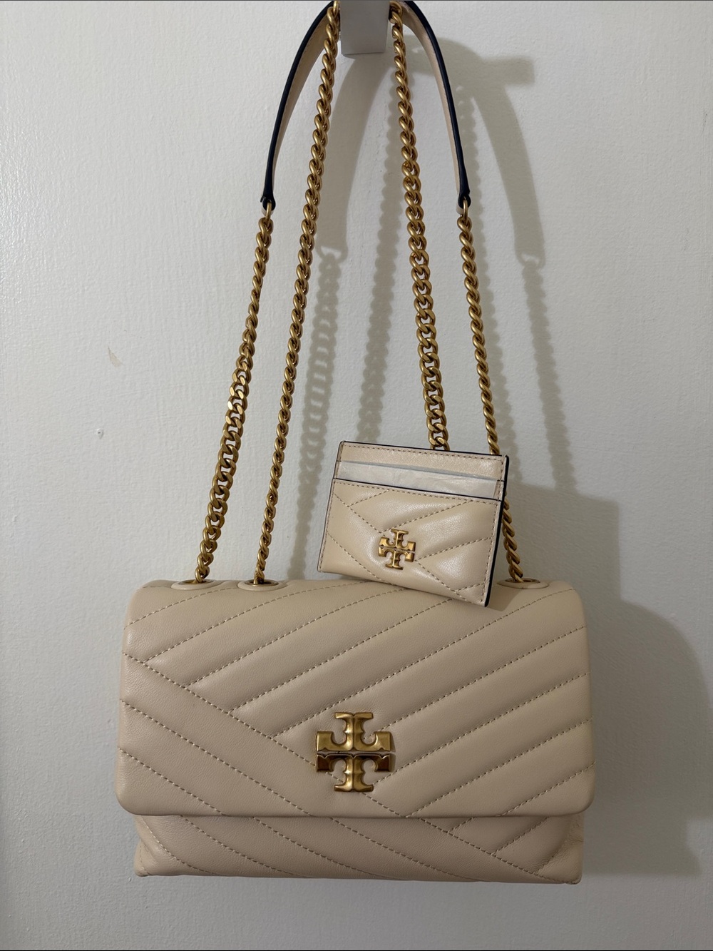 Tory Burch Kira Chevron Purse & Wallet ($444 value)